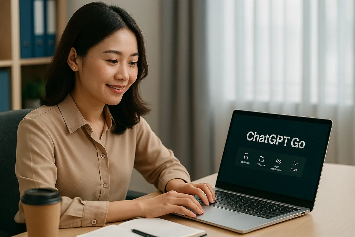 Nhân viên văn phòng Việt Nam sử dụng ChatGPT Go trong công việc hàng ngày