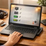 Checklist test laptop cũ 10 phút trước khi nhận máy (màn/phím/pin/nhiệt)