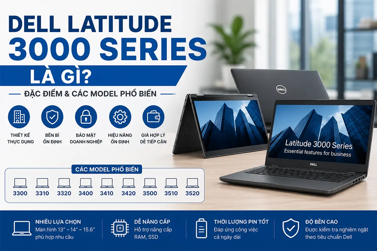 Dell Latitude 3000 Series - các model Latitude 3000 phổ biến