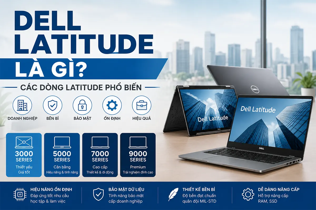 Dell Latitude là gì và các dòng Latitude phổ biến