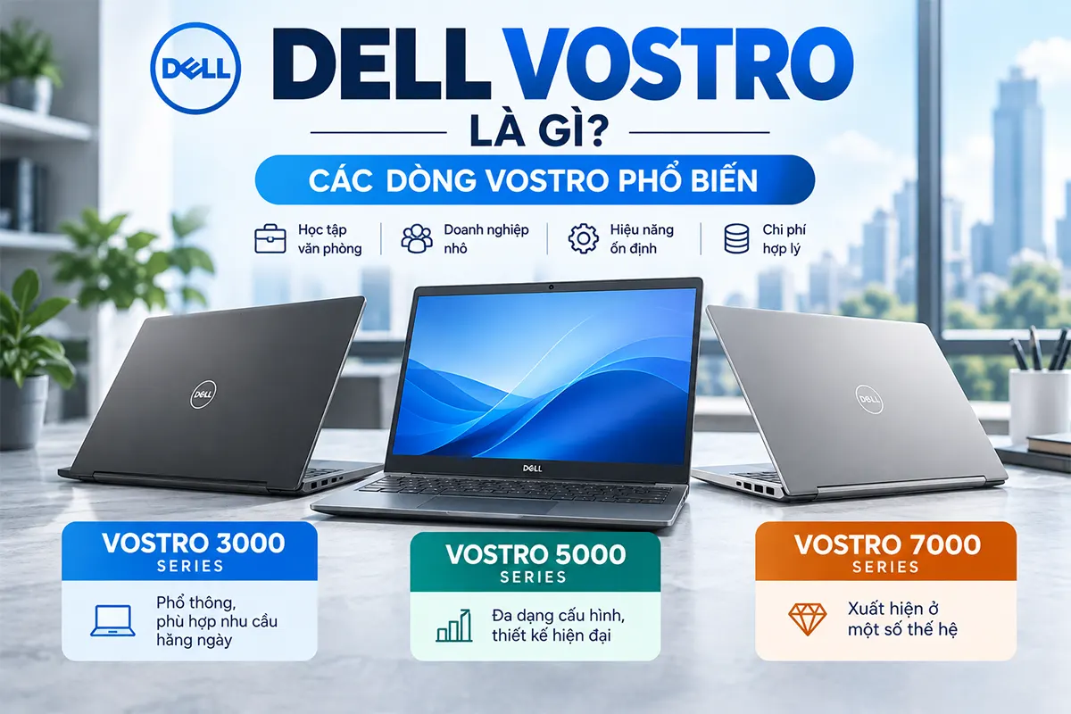 Tổng quan các dòng laptop Dell Vostro phổ biến